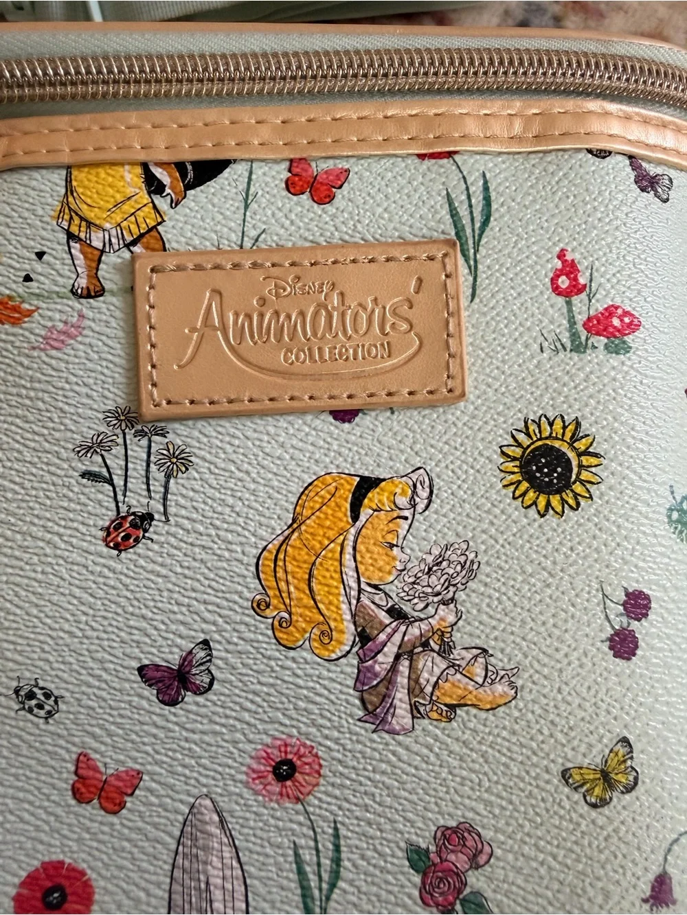 Disney Mint Floral Character Insulated Lunch Bag with Removable Strap